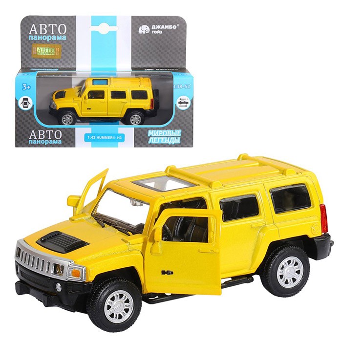 Модель 1:43 Hummer H3, желтый 1251268JB Автопанорама