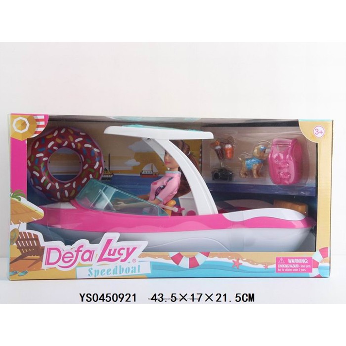 Кукла 8476 На катере с питомцем Defa Lusy