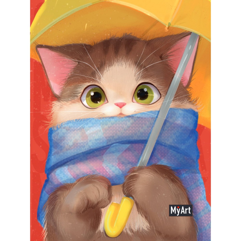 Скетчбук 467-0-159-17516-2 MyArt. MeowBook Rain cat