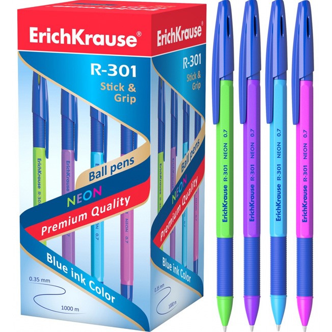 Ручка шарик синий R-301 NEON 42751 /Erich Krause/