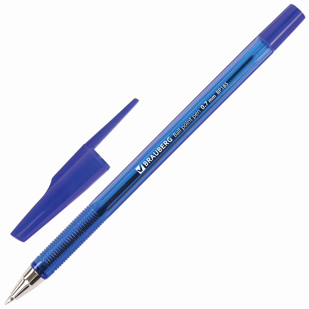 Ручка шариковая синяя 0,7мм,линия 0,35мм Black Jack 141296 BRAUBERG 