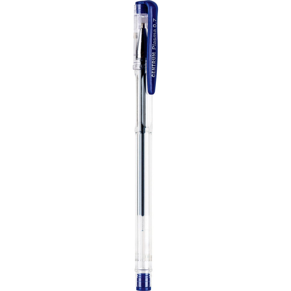 Ручка гелевая синяя "PLASMA" с металлическим наконечником 0,7 мм 80846