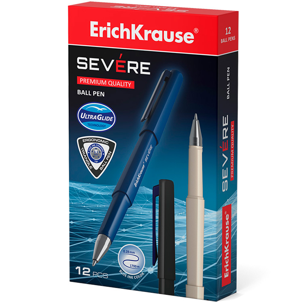 Ручка шарик синий Severe Stick Classic 0.7, Super Glide Technology 48079 /Erich Krause/