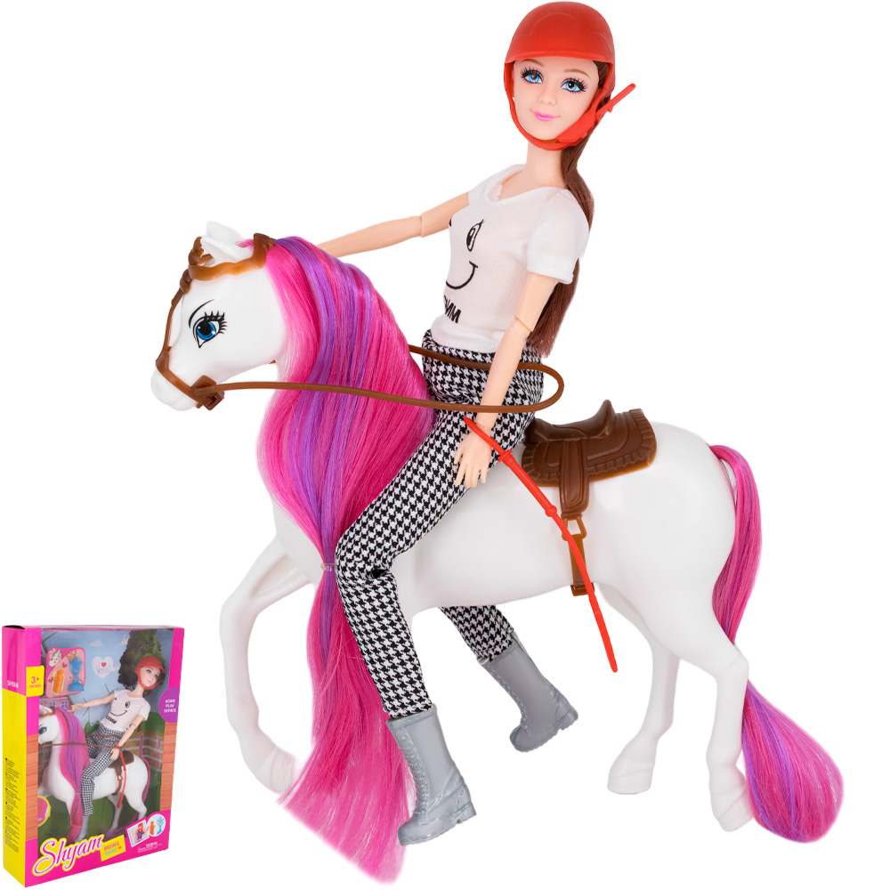 Кукла 633-ALY с лошадкой в кор.