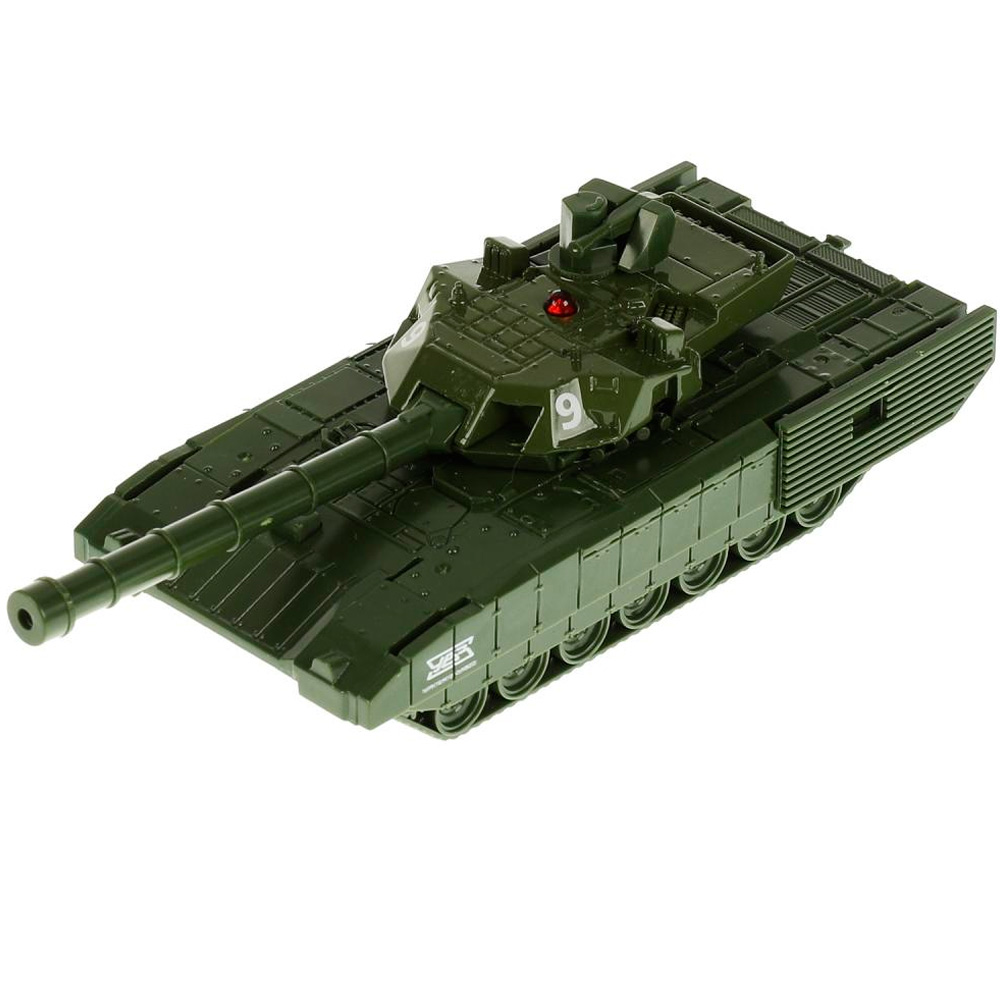 Модель ARMATA-12-GN АРМАТА ТАНК Т-14 12 см,вращается башня,инерция,зелен. Технопарк 