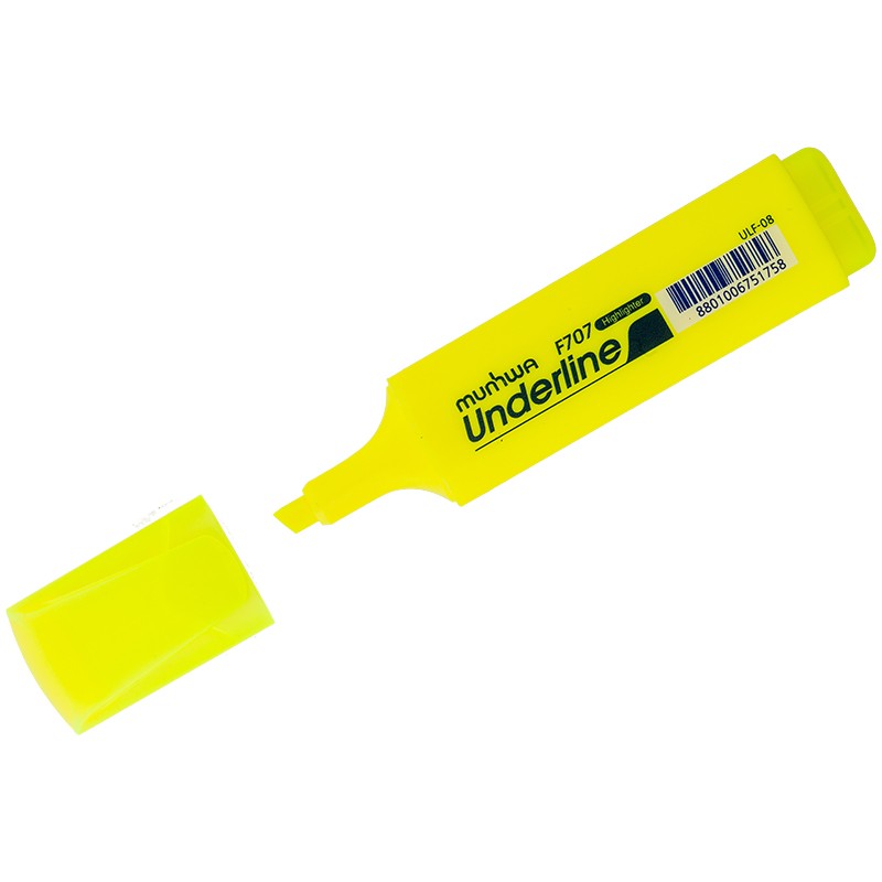 Текстовыделитель MunHwa "UnderLine" желтый, 1-5мм ULF-08.