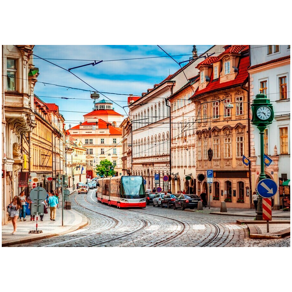 Набор ДТ Алмазная мозаика Уютная трамвайная улица в Праге без подр 30*40см 23 цв пол зап SF30004.