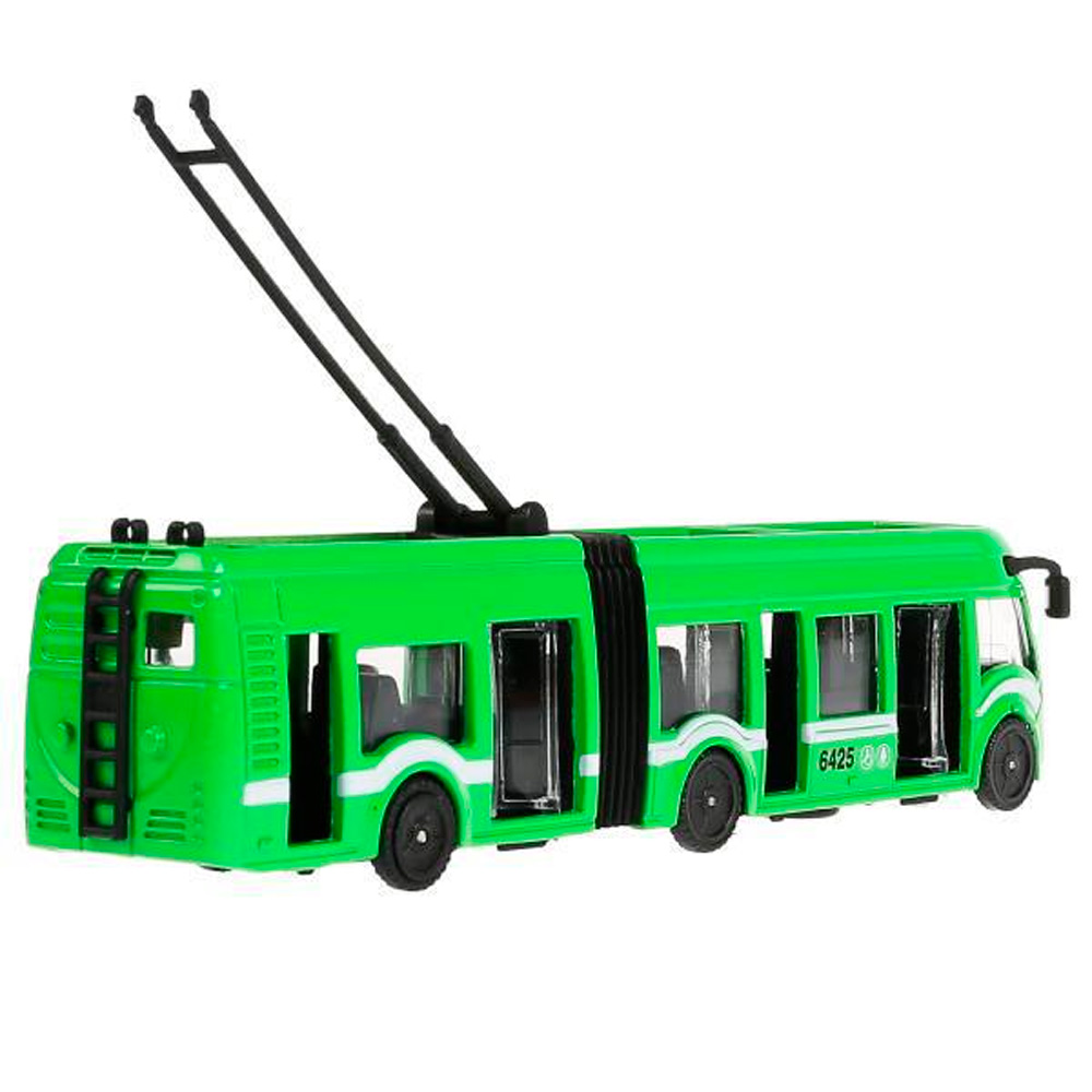 Модель SB-18-11-GN-WB(NO IC) Троллейбус новый с резинкой Технопарк  в коробке