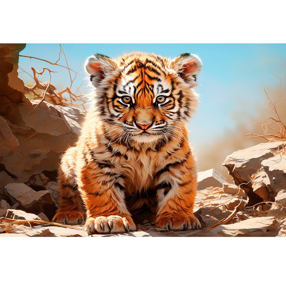 Набор для творчества Алмазная мозаика 30х40 см Маленький тигрёнок НД-0379