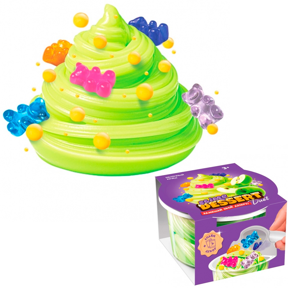 Лизун Slime Slime dessert DUETяблочный краш SLM046