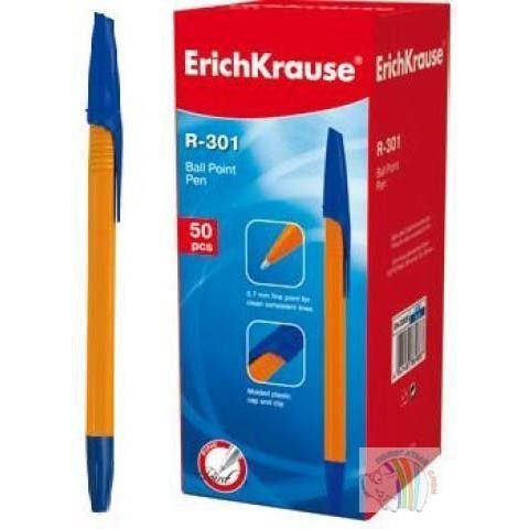 Ручка шарик синий R-301 ORANGE 0.7 Stick&Grip 39531 /Erich Krause/
