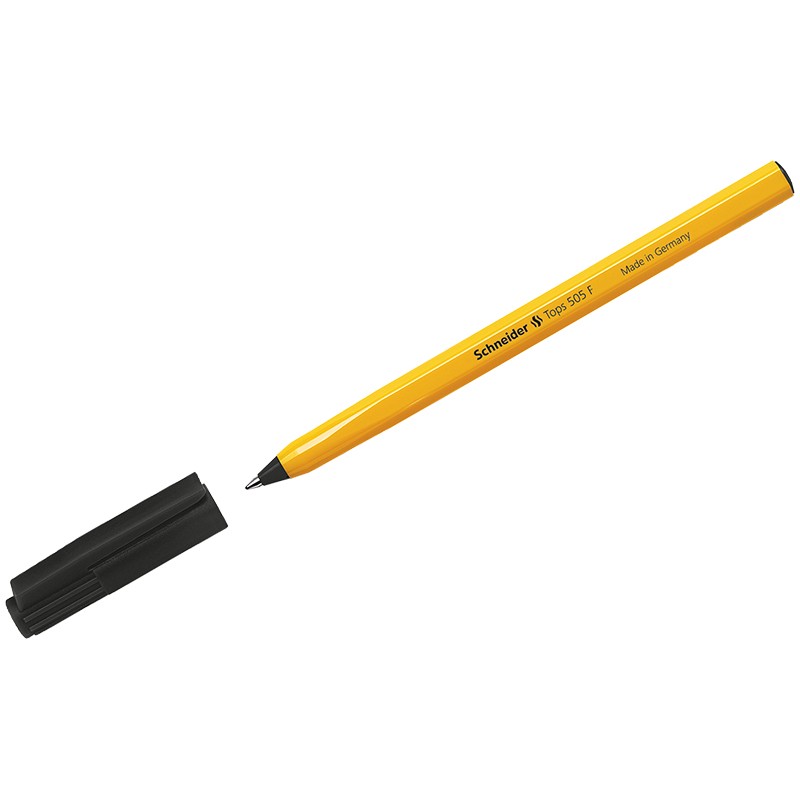 Ручка шарик черная 0,8мм Schneider Tops 505 F оранжевая 255648