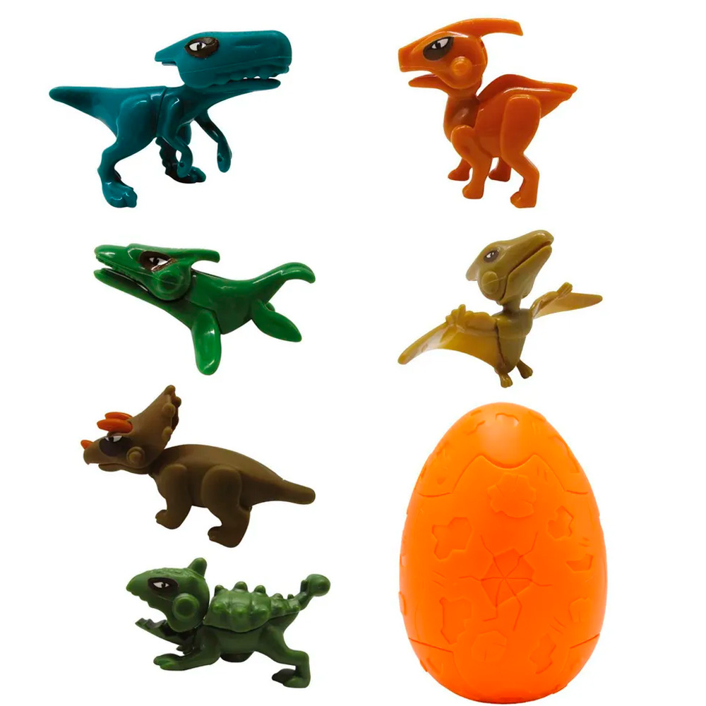  Фигурка-сюрприз динозавра Коллекционная с картой Egg Boom Crazy Dino CD05