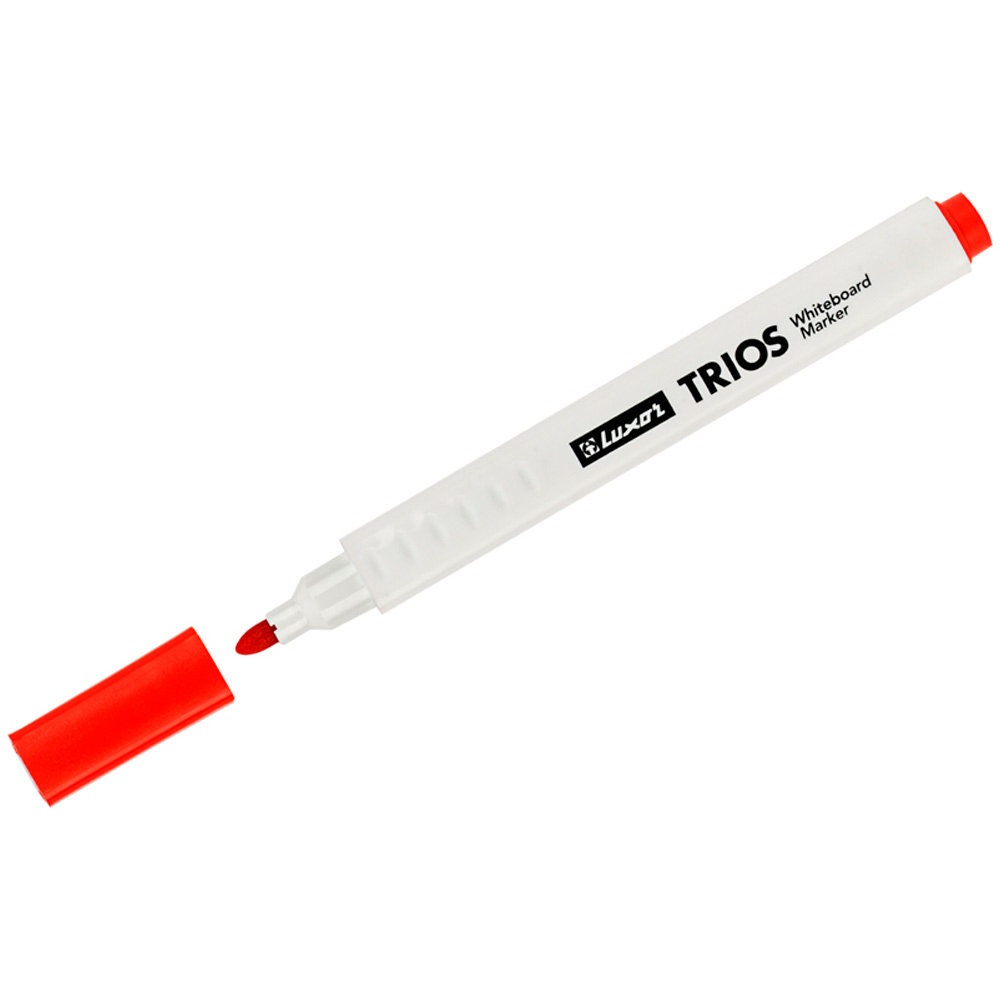 Маркер для белых досок Luxor "Trios" красный, пулевидный, 2,5 мм 33103