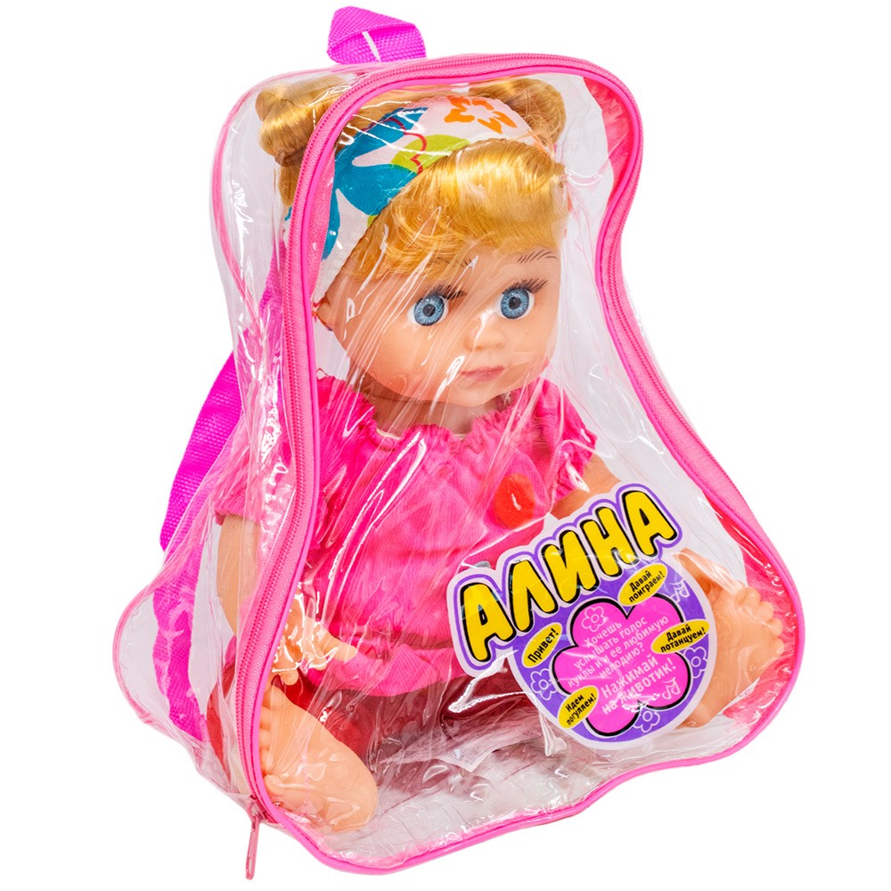 Кукла 5291 Алина в рюкзаке.