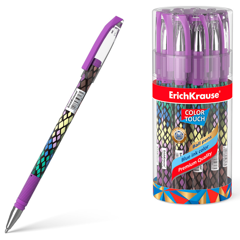 Ручка шарик синий ColorTouch Purple Python 50743/Erich Krause/