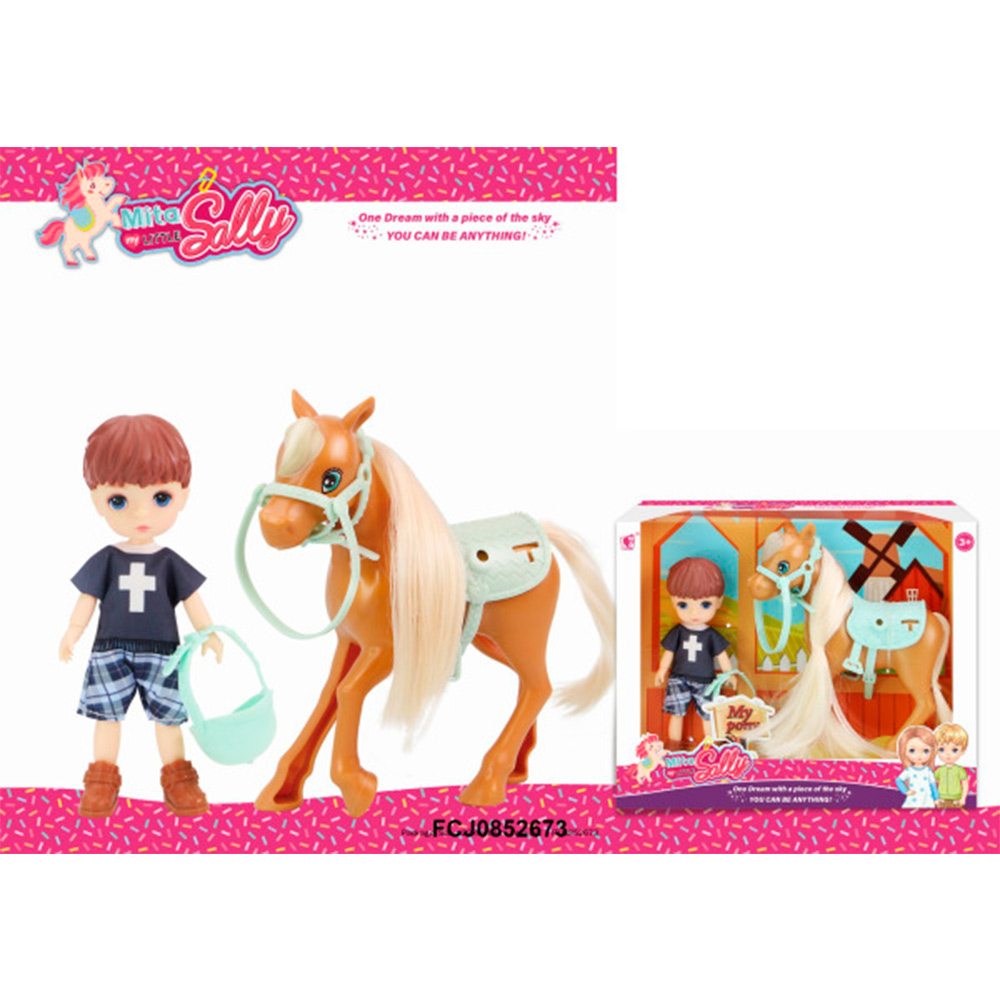 Кукла малышка 91077-B Sally Алекс с лошадкой