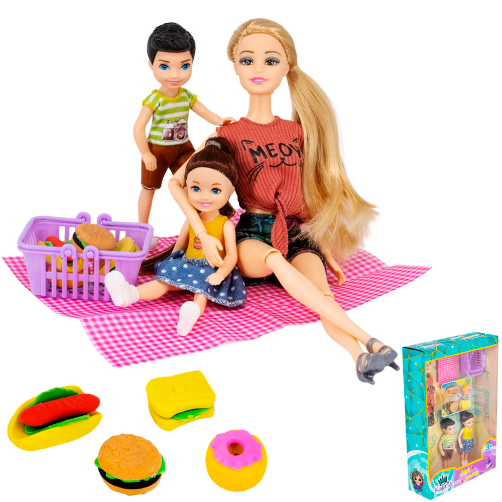 Кукла Miss Kapriz MKQ152B Мой малыш с детьми на пикнике в кор.